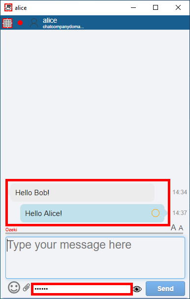 conversation with the password type in