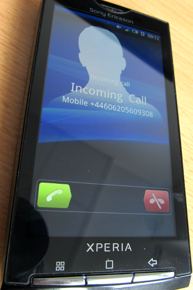 incoming call from ozeki voip sip sdk