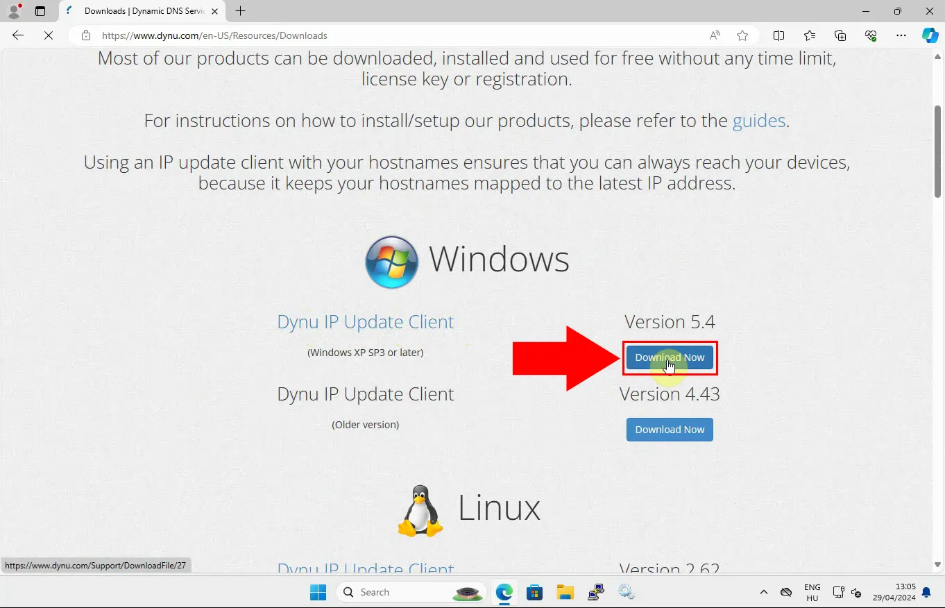 Download Windows client