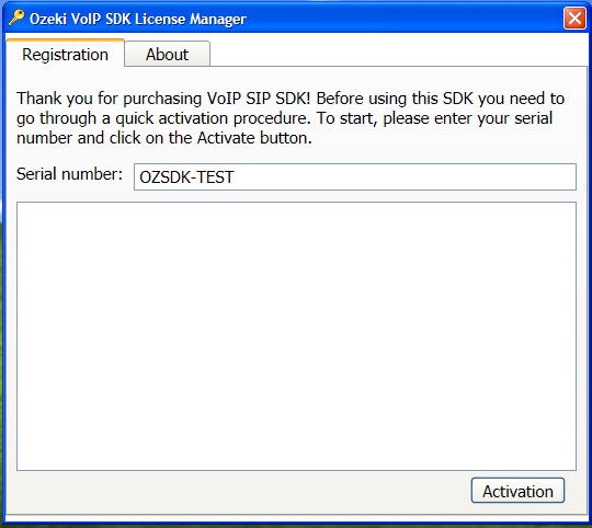 you can type in your serial number on the license manager window