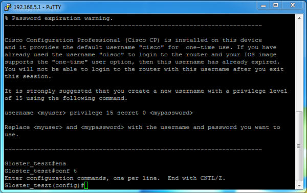 cisco console configuration