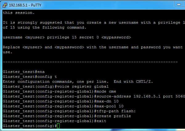 global sip configuration