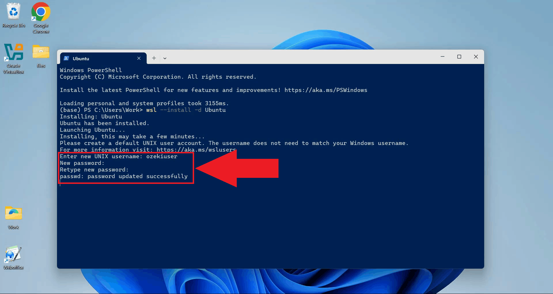 Create Unix user