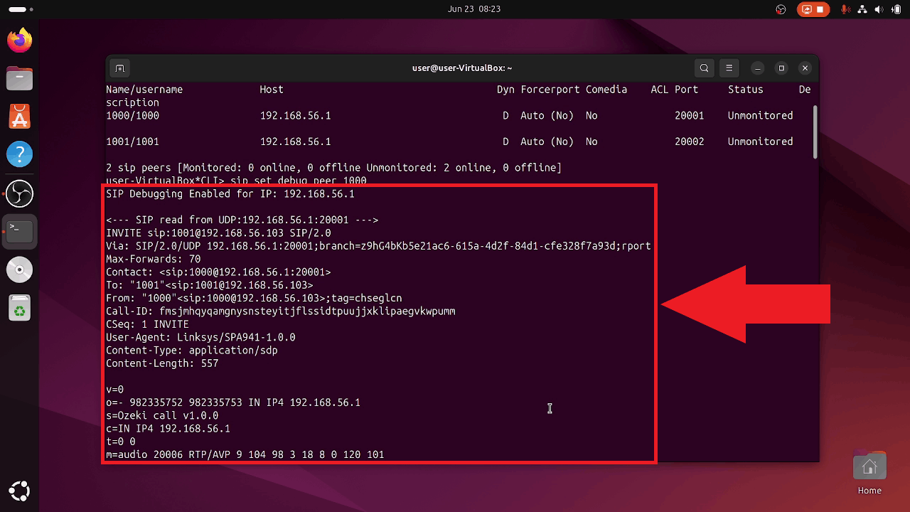 View debugging information